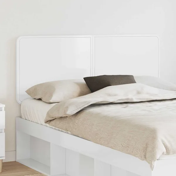 Tête de lit Blanc Brillant Bois d'ingénierie