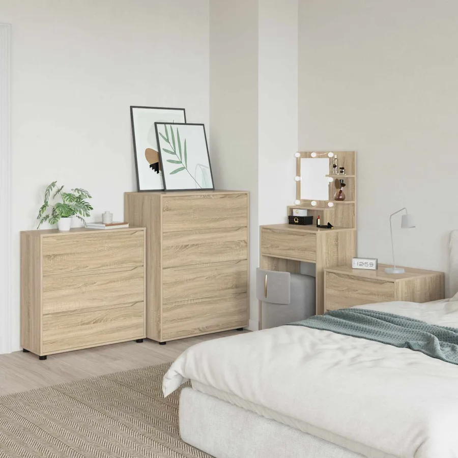 Armoire de rangement Chêne Sonoma 80 x 31 x 81 cm - 4