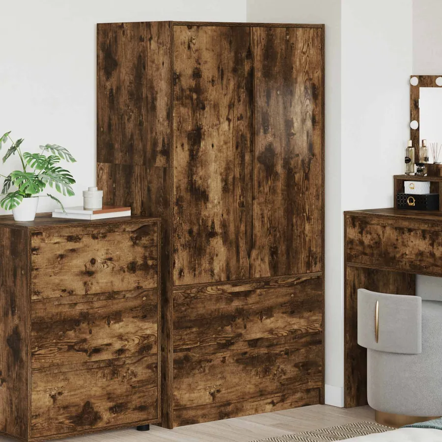 Armoire Chêne Fumé 79,5 x 49 x 156 cm Bois d’ingénierie
