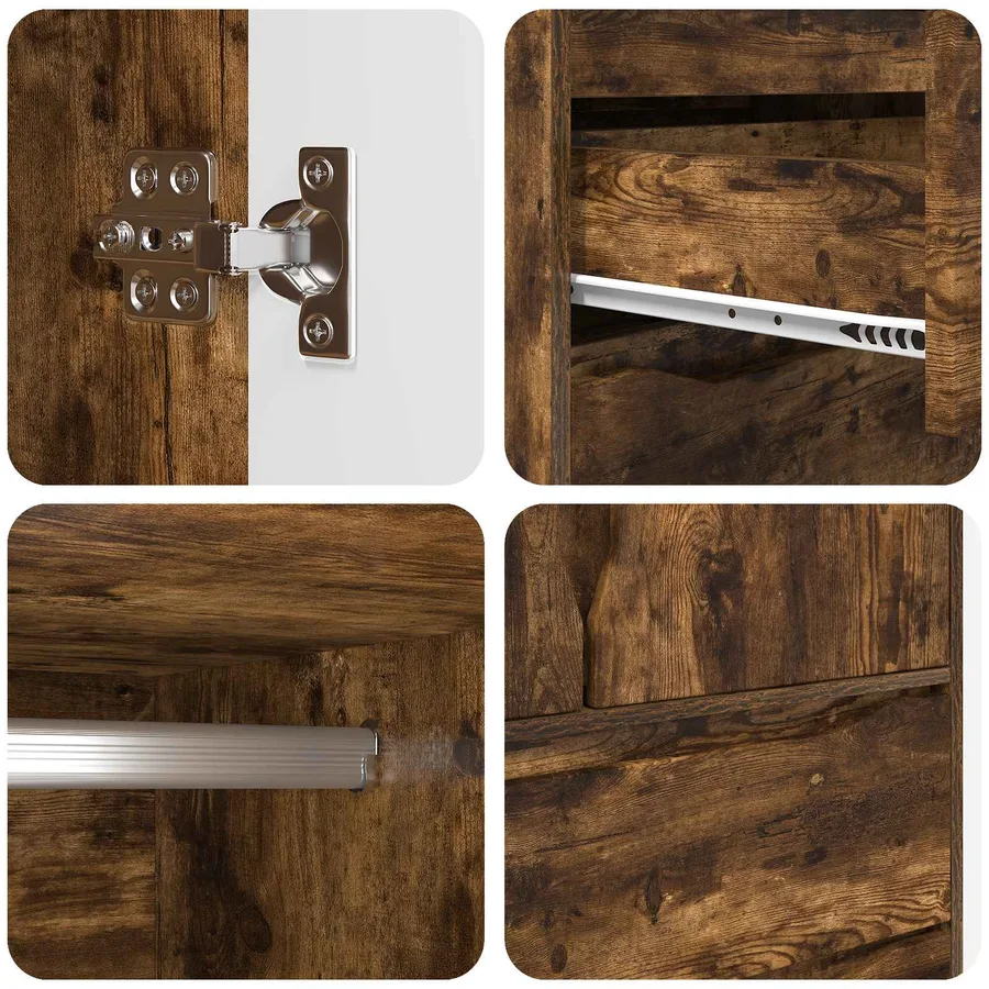 Armoire Chêne Fumé 79,5 x 49 x 156 cm Bois d’ingénierie - 10