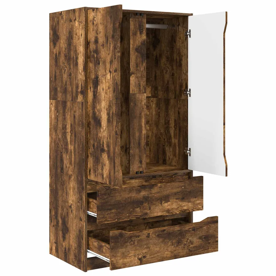 Armoire Chêne Fumé 79,5 x 49 x 156 cm Bois d’ingénierie - 5