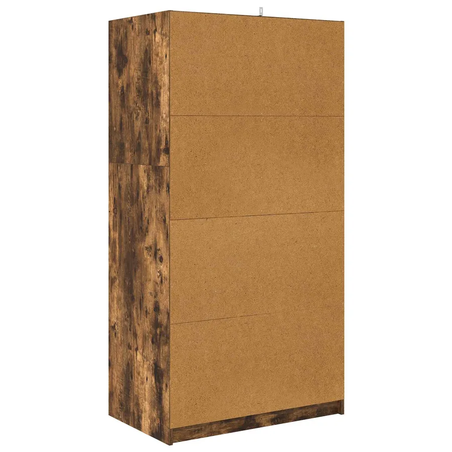 Armoire Chêne Fumé 79,5 x 49 x 156 cm Bois d’ingénierie - 9