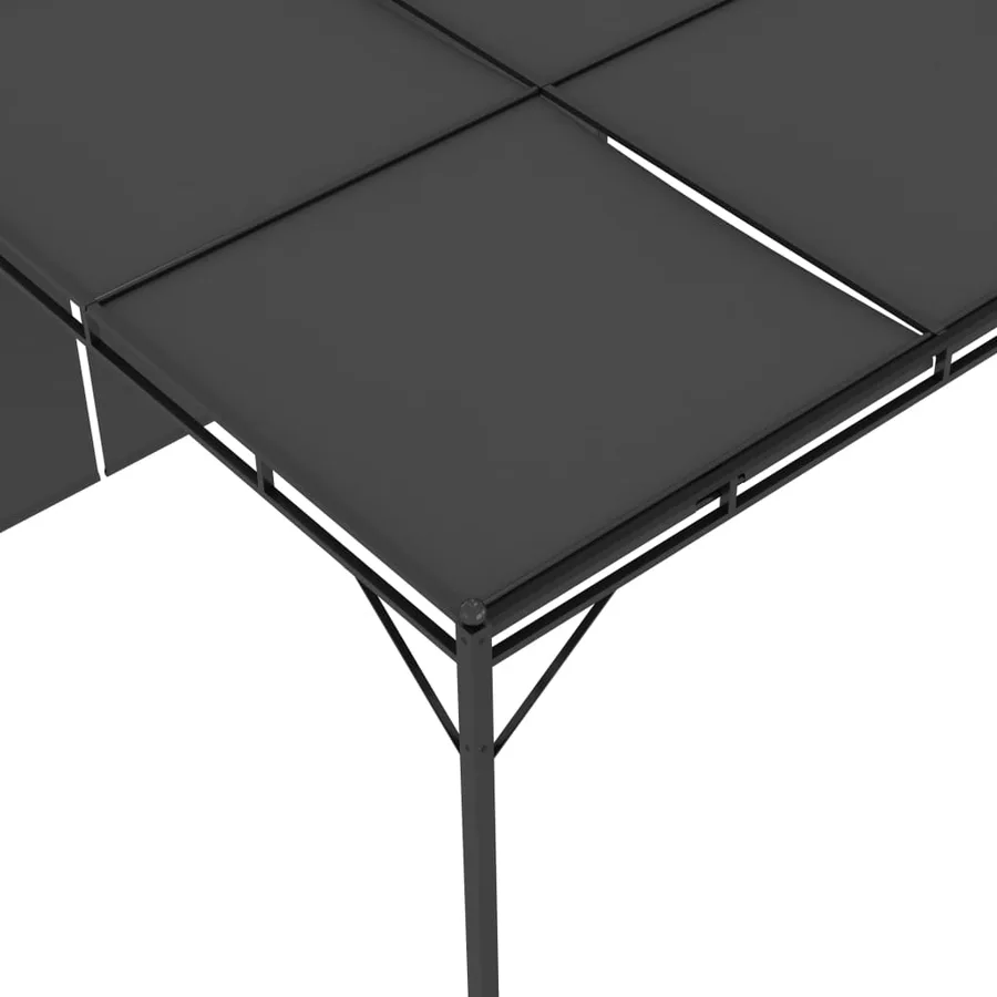 Belvédère de jardin avec rideau latéral 3x3x2,25 m Anthracite - 7