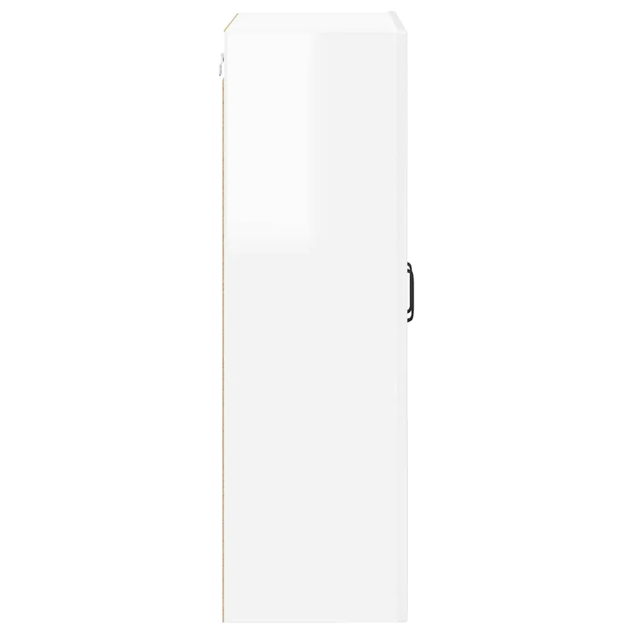 Cabinet en verre mural PORTO Blanc brillant 60 x 31 x 100 cm - 7