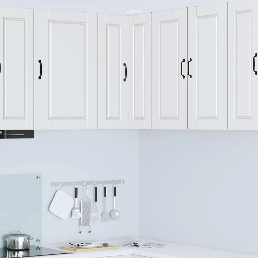 Cabinet d'angle mural PORTO Blanc 57 x 57 x 80 cm