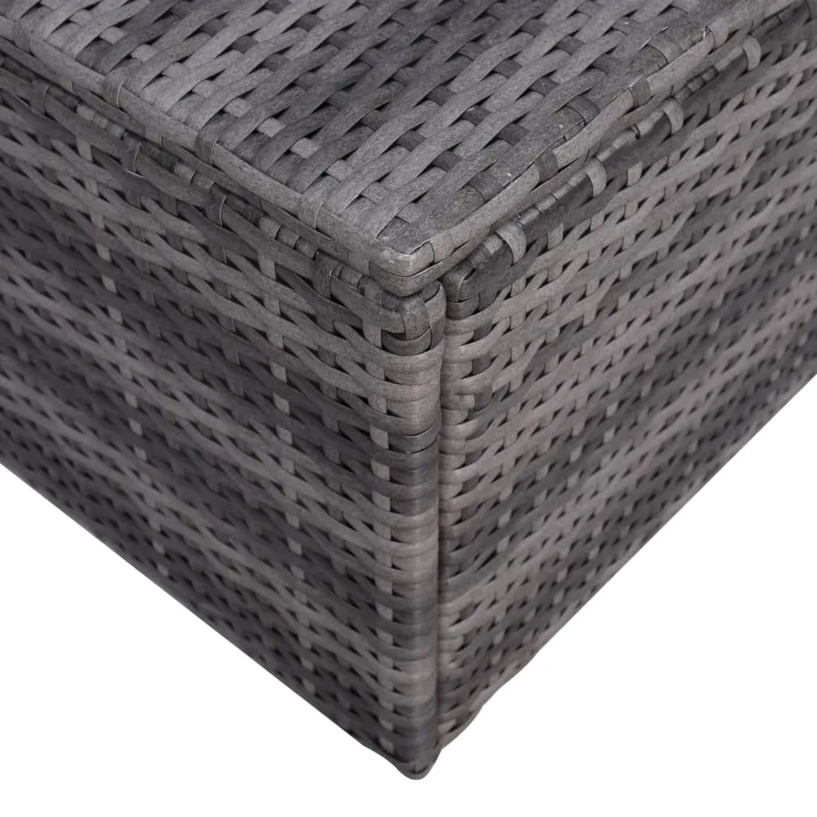 Salon de jardin 9 pcs avec coussins Résine tressée Gris - 8
