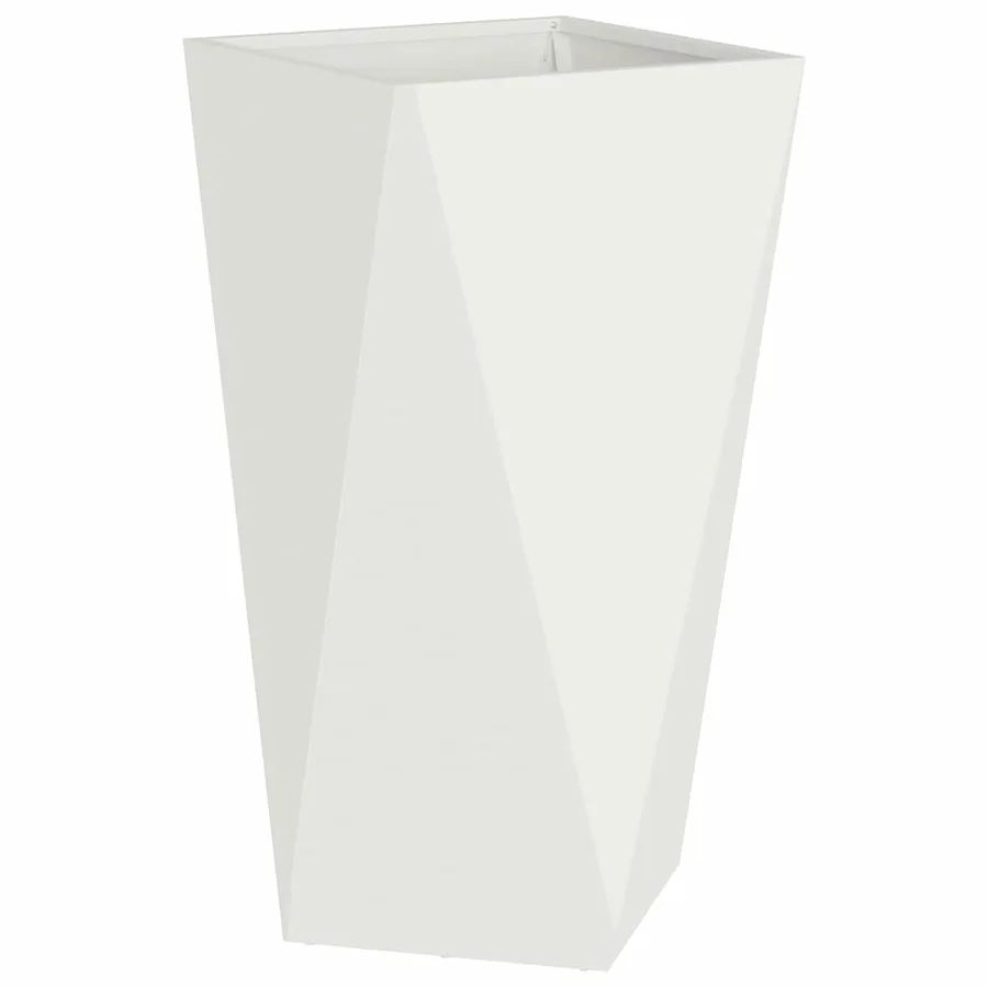 Jardinière Blanc 40 x 40 x 75 cm Acier - 2