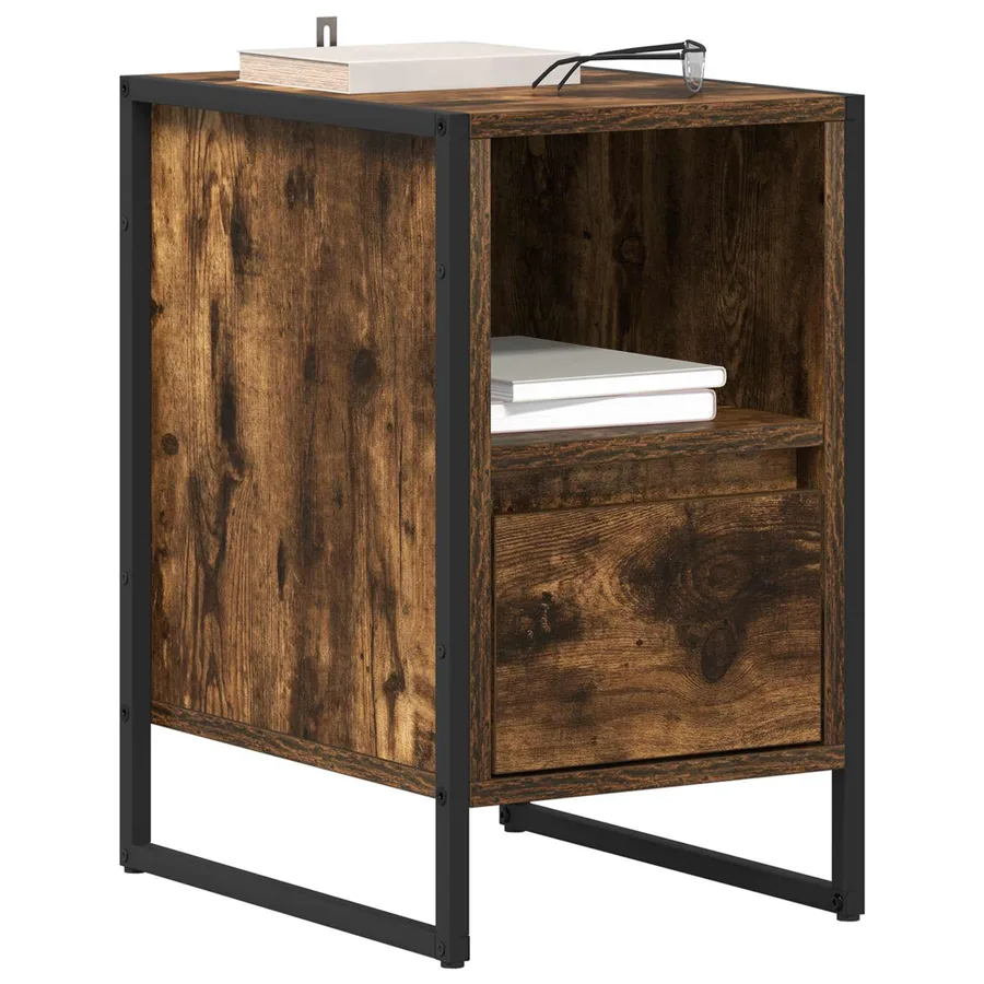 Table de chevet avec tiroir 2 pcs Chêne Fumé 39,5 x 30 x 50 cm - 3