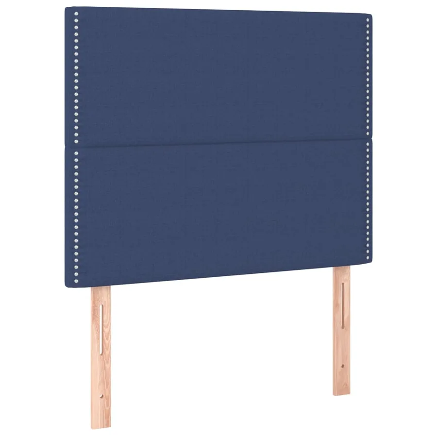 Sommier à lattes de lit avec matelas Bleu 100x200 cm Tissu - 5