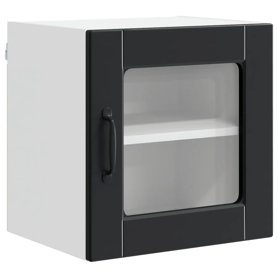 Cabinet en verre mural PORTO 2 pcs Noir 40 x 31 x 40 cm - 5