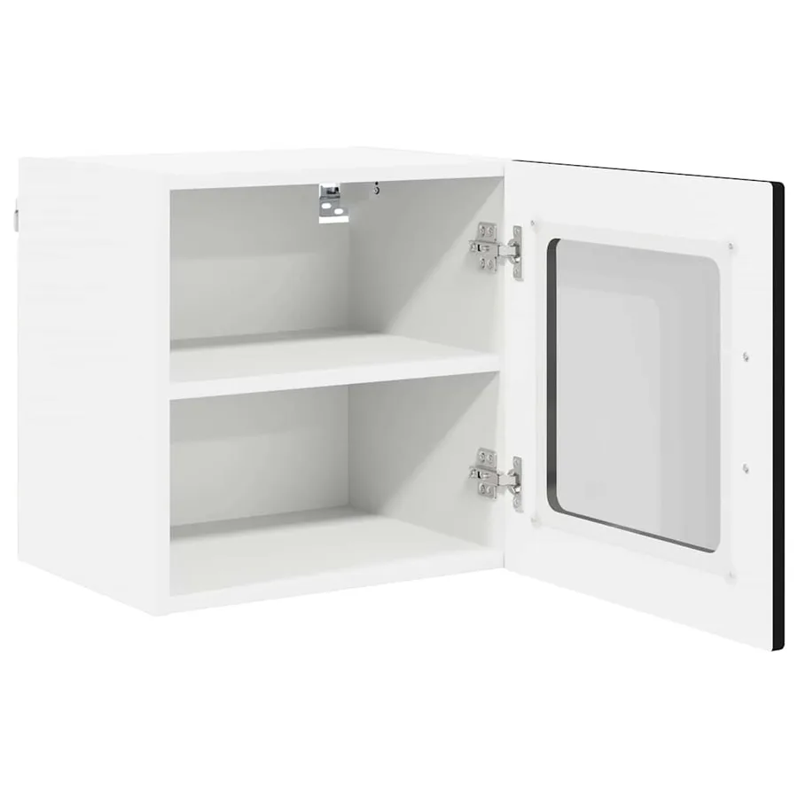 Cabinet en verre mural PORTO 2 pcs Noir 40 x 31 x 40 cm - 6