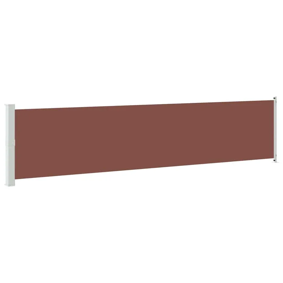 Auvent latéral rétractable de patio 140x600 cm Marron - 2