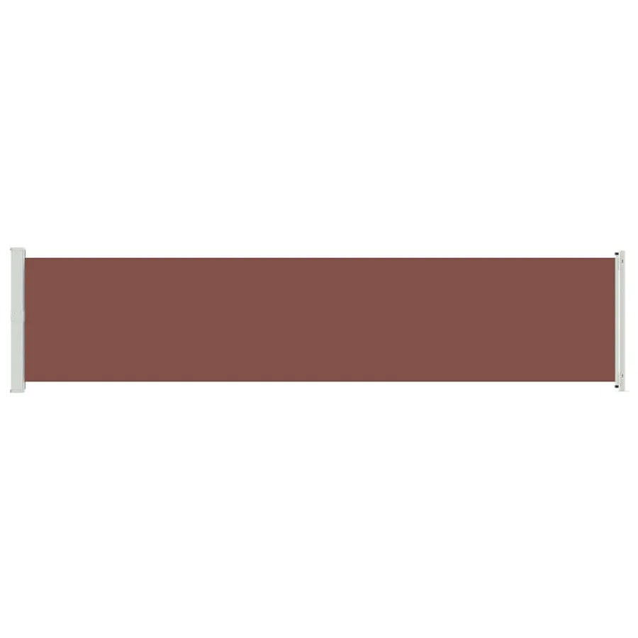 Auvent latéral rétractable de patio 140x600 cm Marron - 4