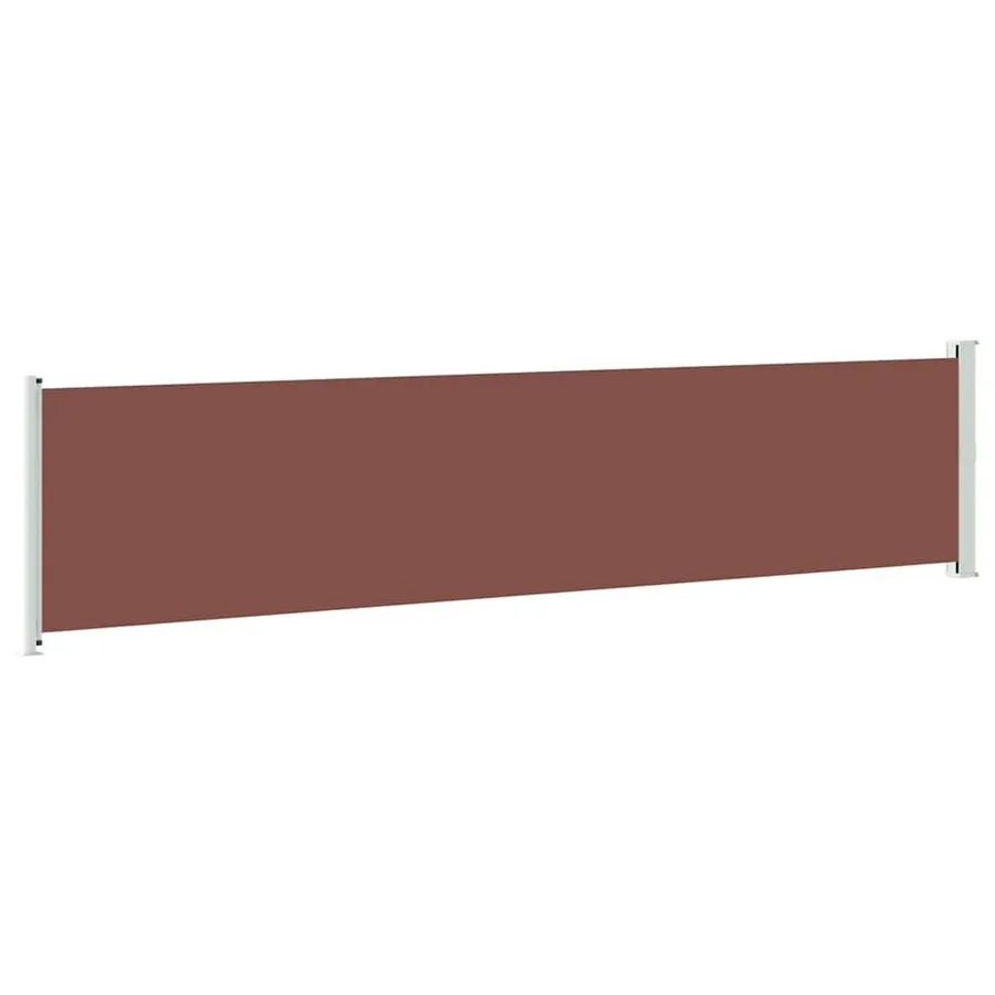Auvent latéral rétractable de patio 140x600 cm Marron - 7