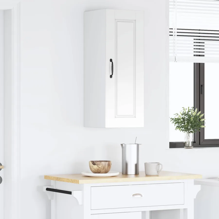 Meuble mural PORTO Blanc brillant 30 x 31 x 80 cm - 4