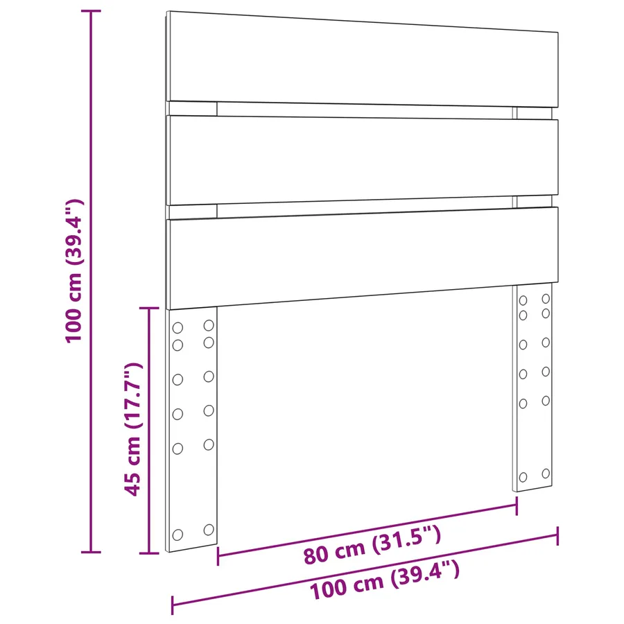 Tête de lit Chêne fumé Bois d'ingénierie - 8