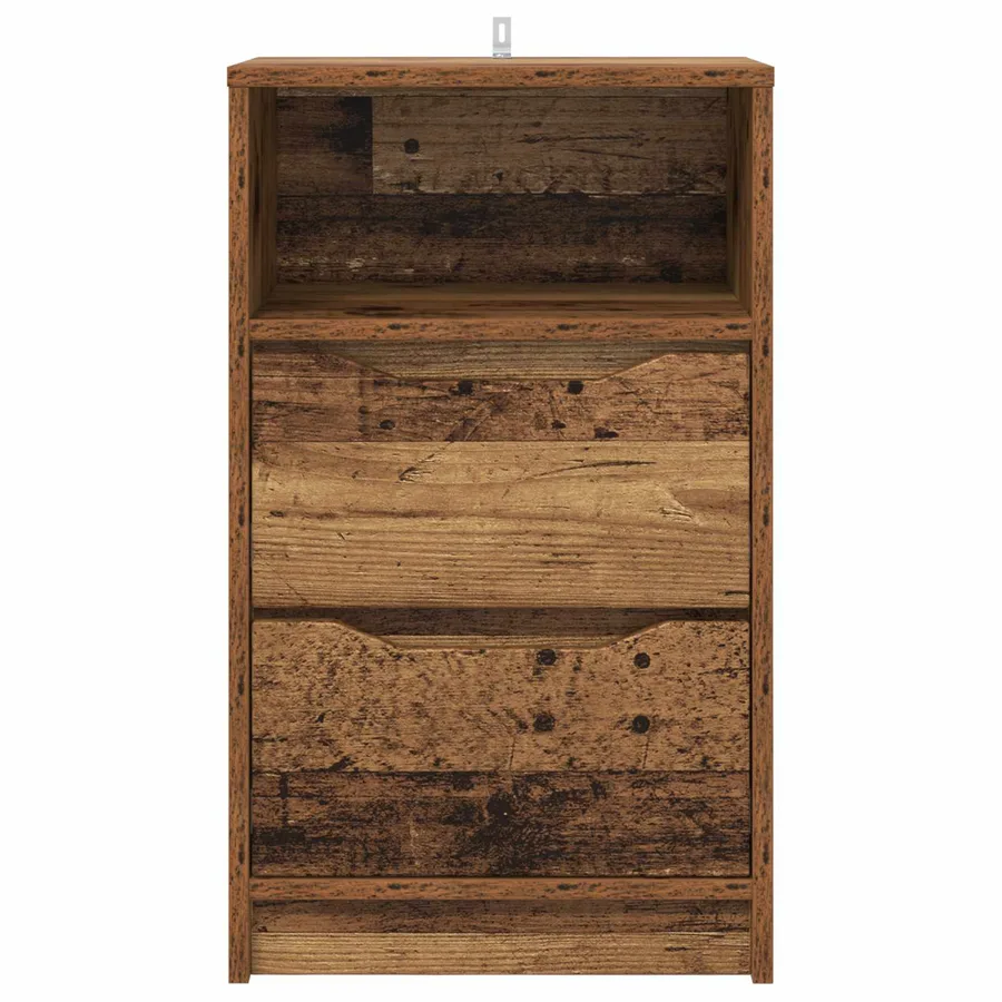Tables de chevet avec tiroir 2 pcs Bois Ancien 40 x 30 x 467 cm - 6