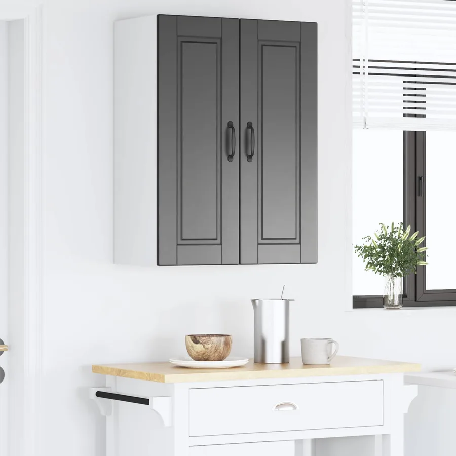 Meuble mural PORTO Noir 60 x 31 x 80 cm Bois d'ingénierie - 4