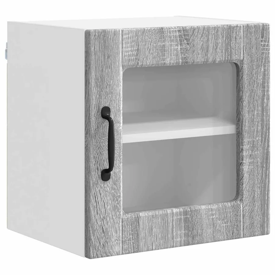Cabinet en verre mural PORTO Gris Sonoma 40 x 31 x 40 cm - 2