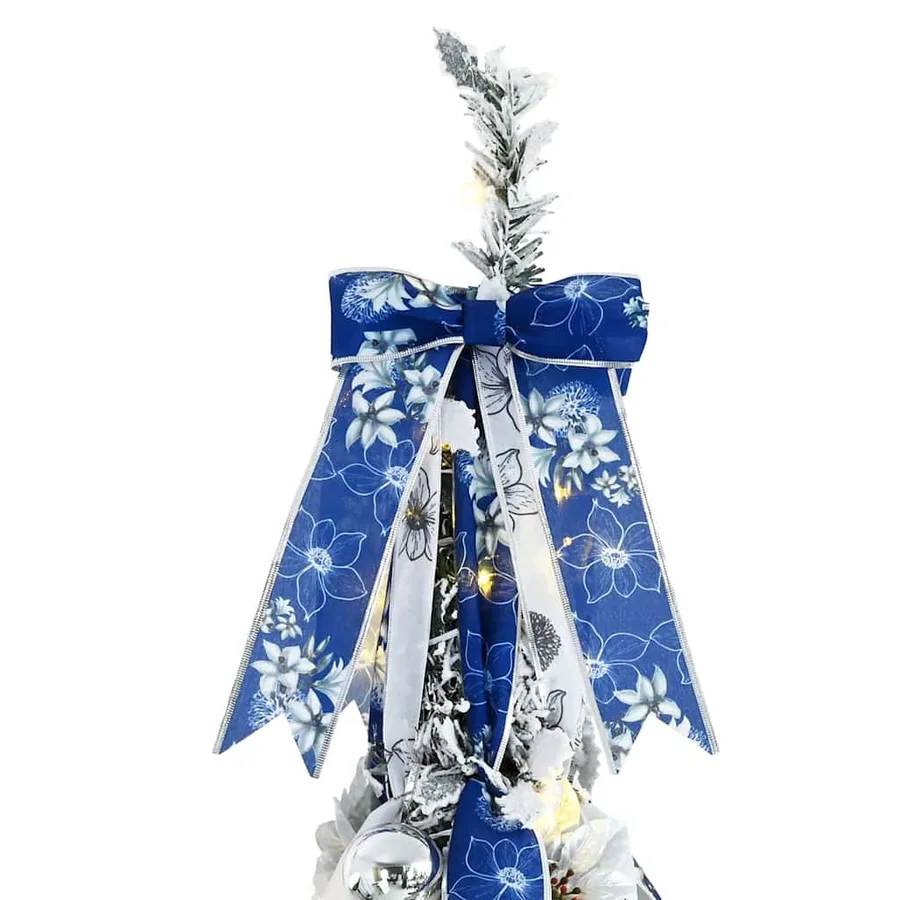 Sapin de Noël artificiel avec 100 LED Blanc 150 cm PVC - 5