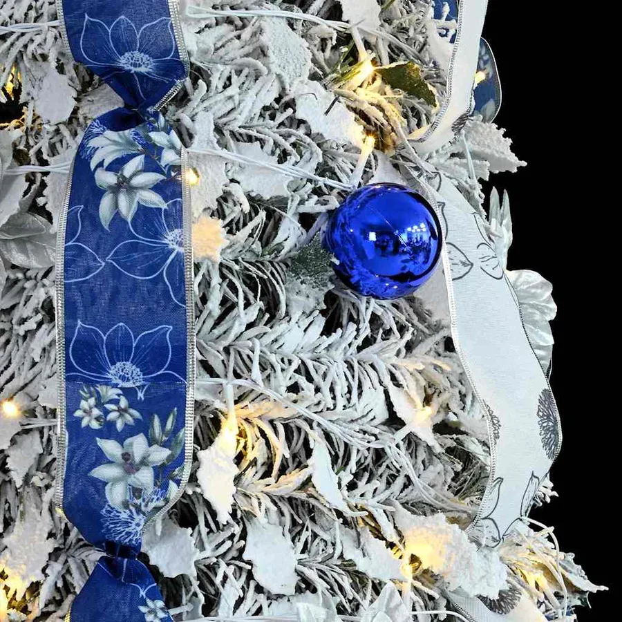 Sapin de Noël artificiel avec 100 LED Blanc 150 cm PVC - 7