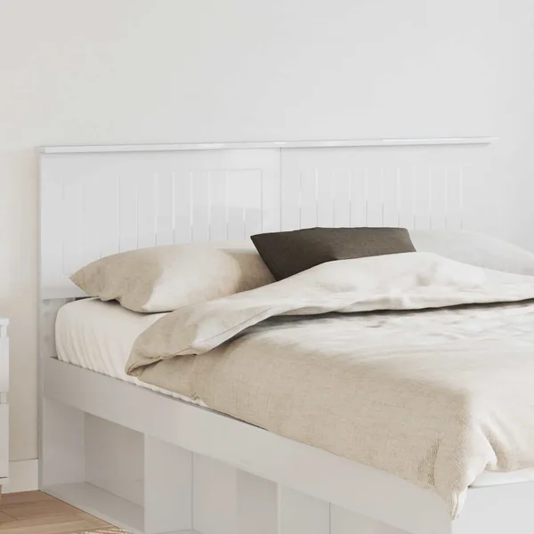 Tête de lit Blanc Brillant Bois d'ingénierie