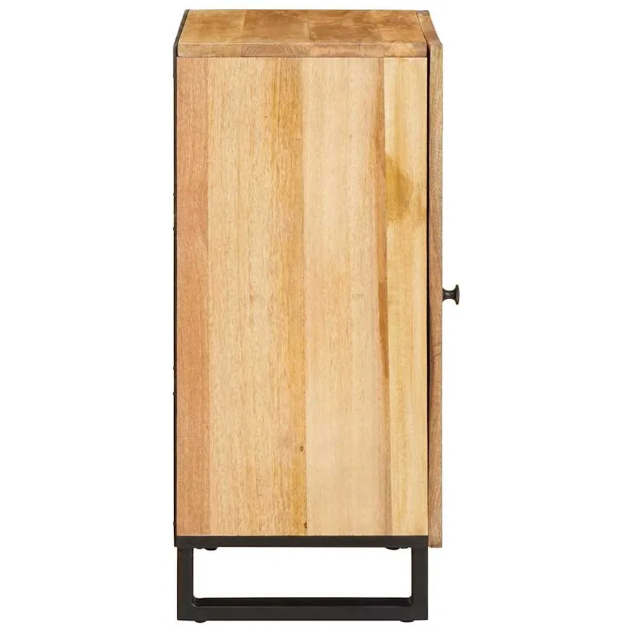 Buffet avec porte Marron 40 x 33 x 75 cm Bois de mangue massif - 2