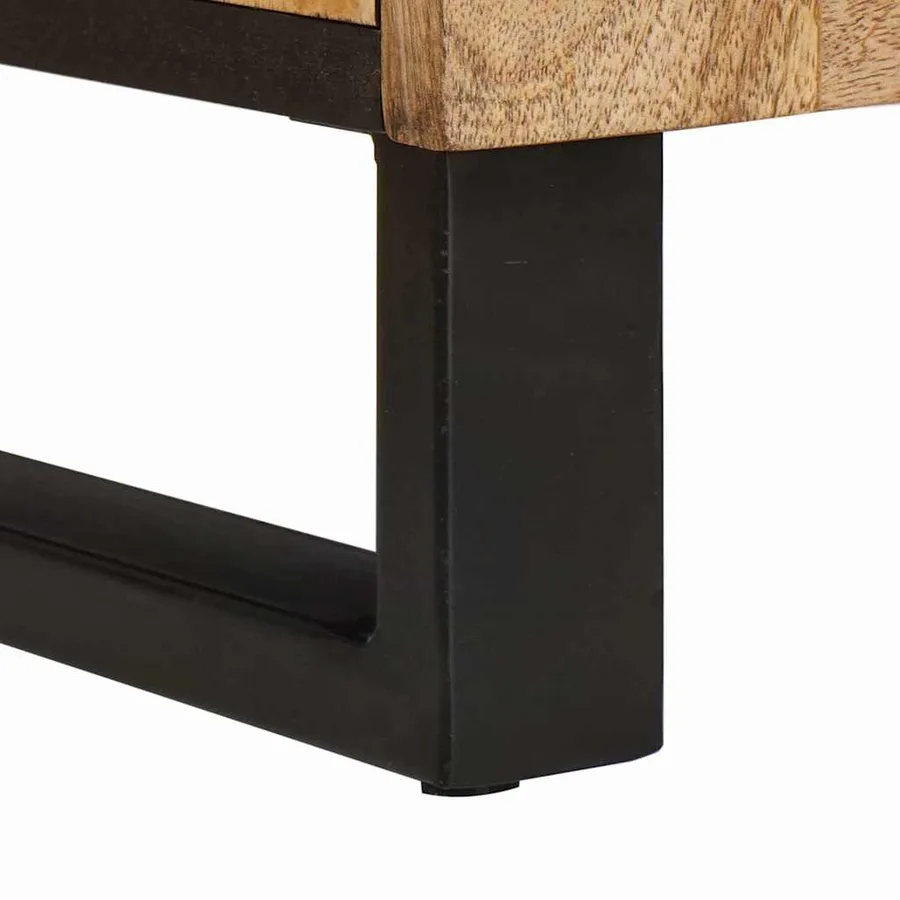 Buffet avec porte Marron 40 x 33 x 75 cm Bois de mangue massif - 4