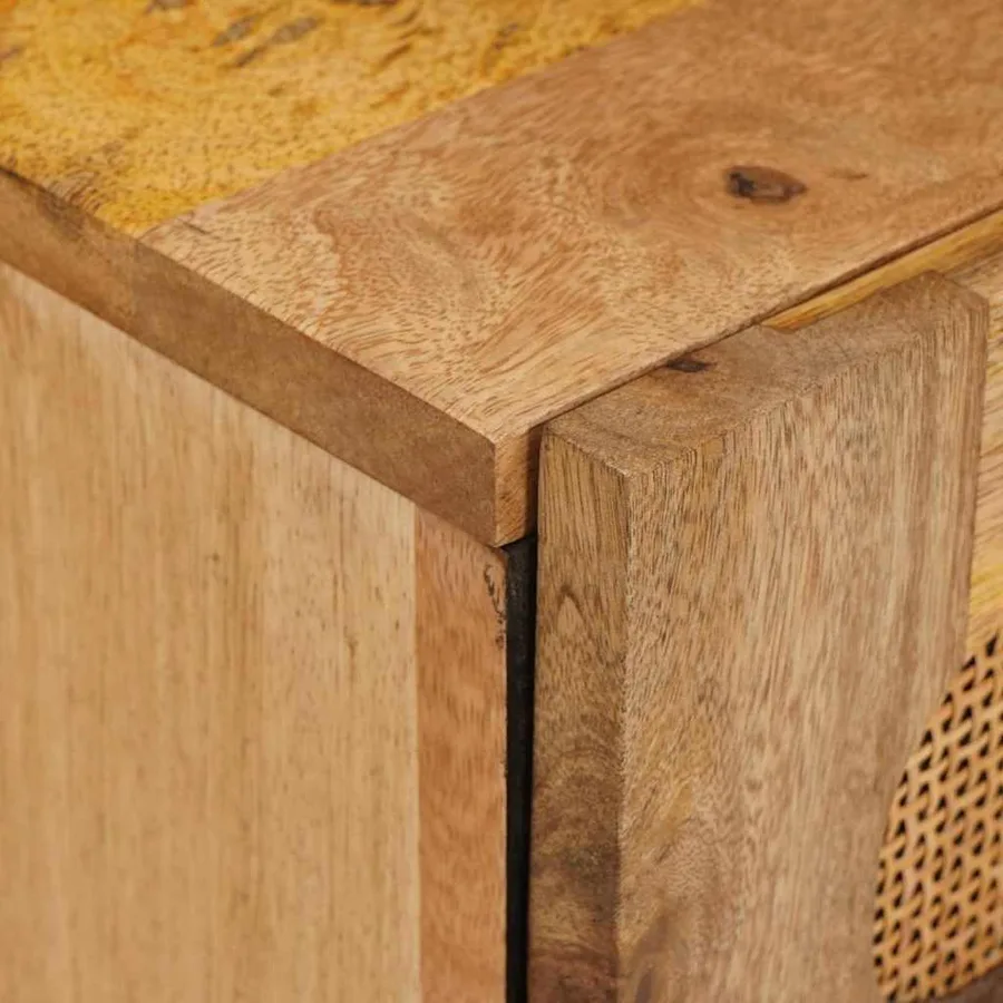 Cabinet de chevet Naturel 40 x 33 x 46 cm Bois de mangue massif - 6