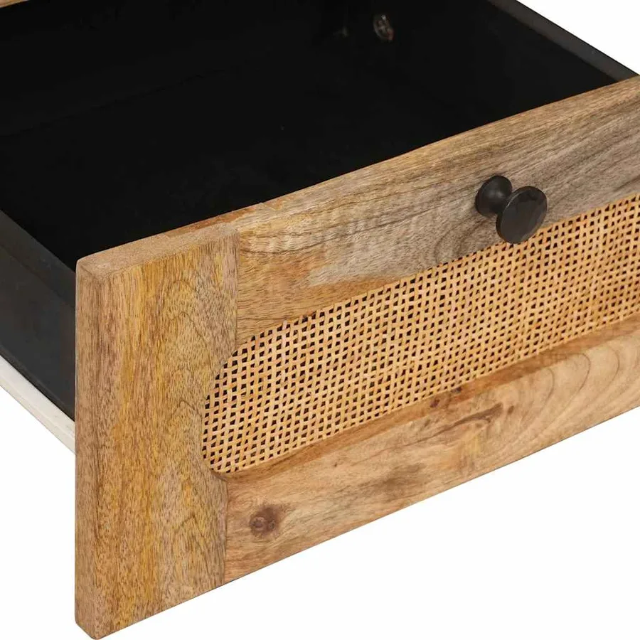 Cabinet de chevet Naturel 40 x 33 x 46 cm Bois de mangue massif - 7