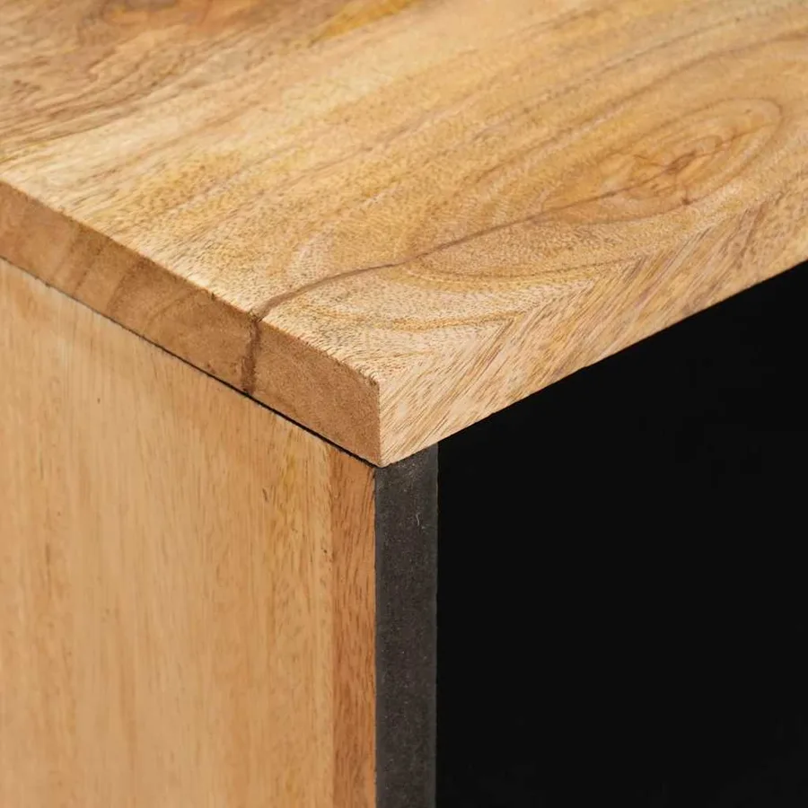 Cabinet de chevet Naturel 50 x 33 x 62 cm Bois de mangue massif - 6