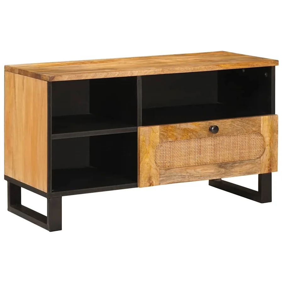 Meuble TV Marron 80 x 33 x 46 cm Bois de mangue massif