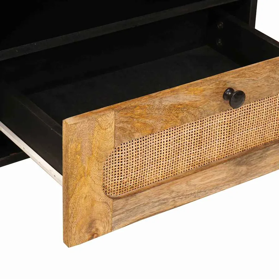 Meuble TV Marron 80 x 33 x 46 cm Bois de mangue massif - 7