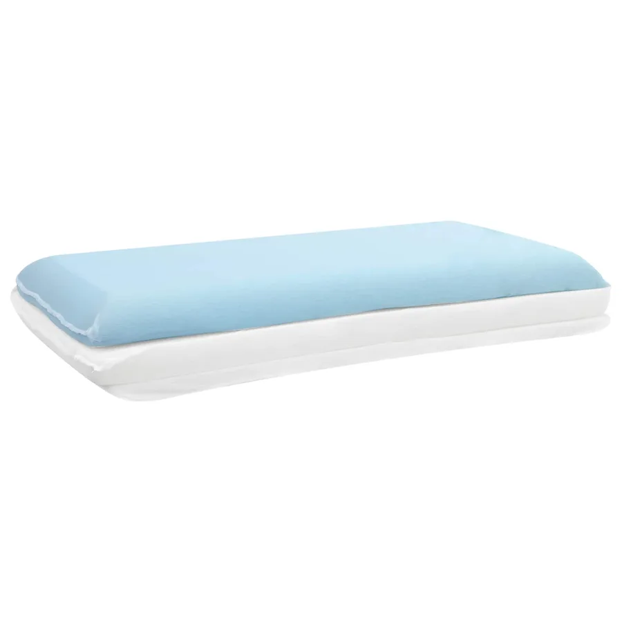 Coussin de sommeil Uni Blanc 60 x 40 x 10 cm Mousse de Gel - 3