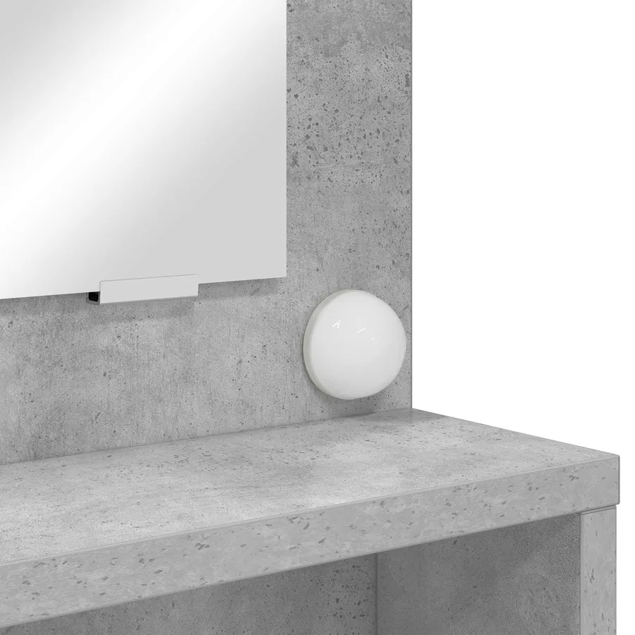 Tables de maquillage pour chambre Gris béton 80 x 39,6 x 135 cm - 11