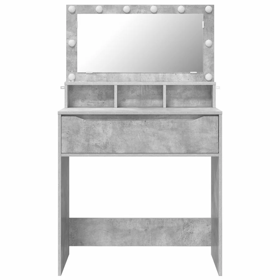 Tables de maquillage pour chambre Gris béton 80 x 39,6 x 135 cm - 6
