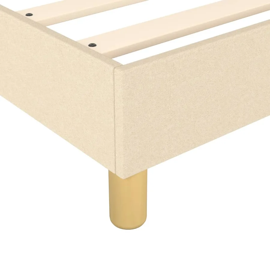Sommier à lattes de lit avec matelas Crème 160x200 cm Tissu - 7