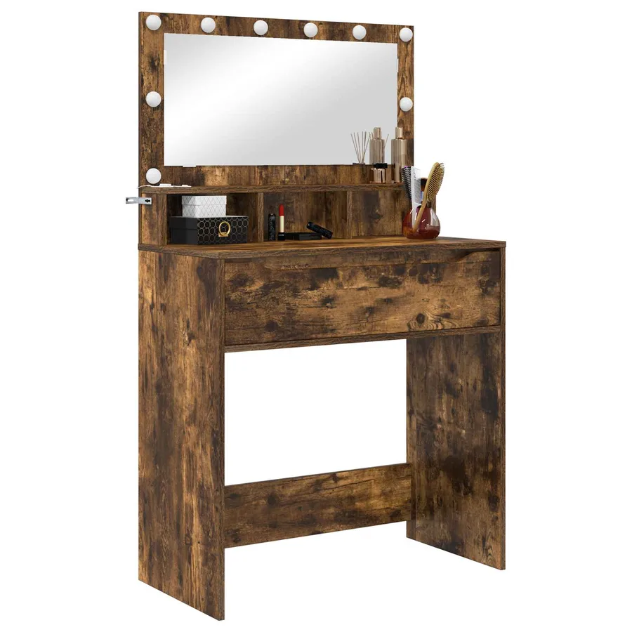 Tables de maquillage pour chambre Chêne fumé 80 x 39,6 x 135 cm - 3
