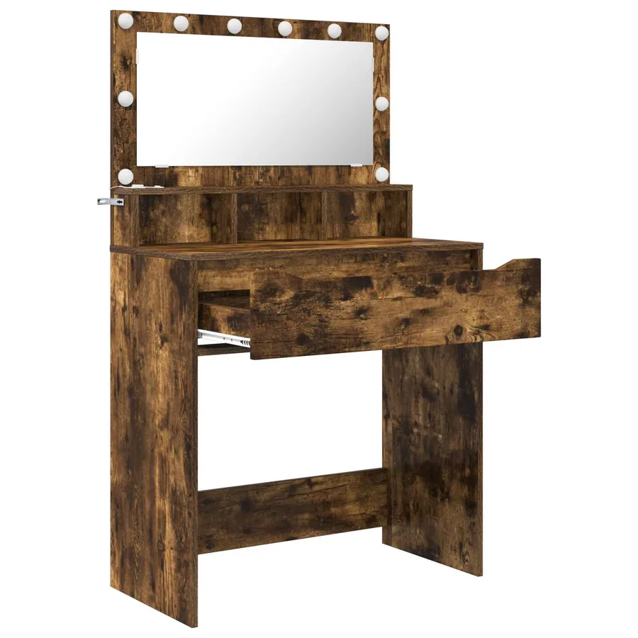 Tables de maquillage pour chambre Chêne fumé 80 x 39,6 x 135 cm - 5