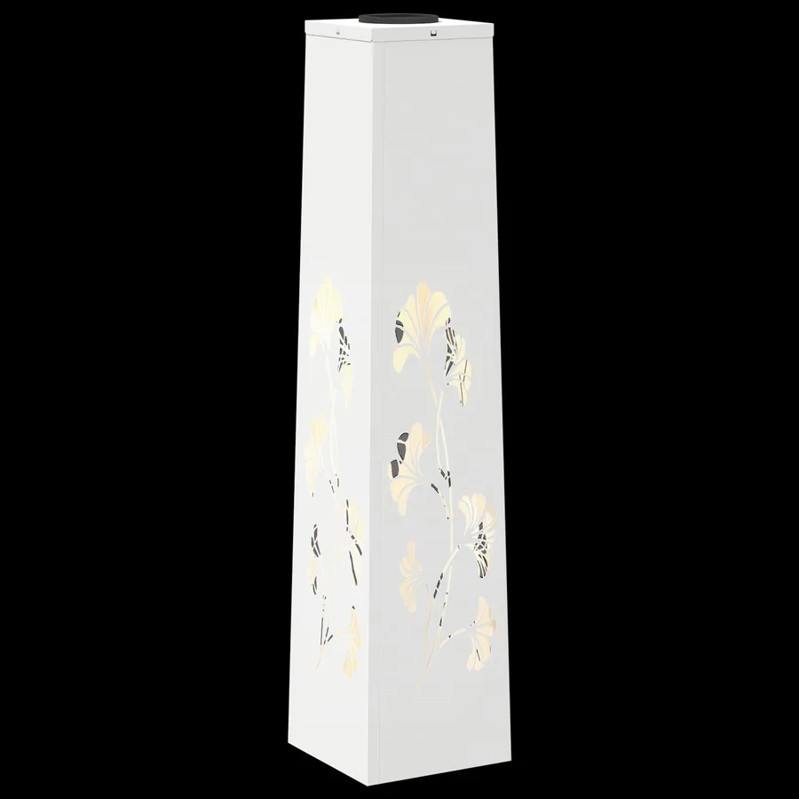 Lumière de chemin LED solaire 2 pcs Blanc chaud 18 x 18 x 80 cm - 12