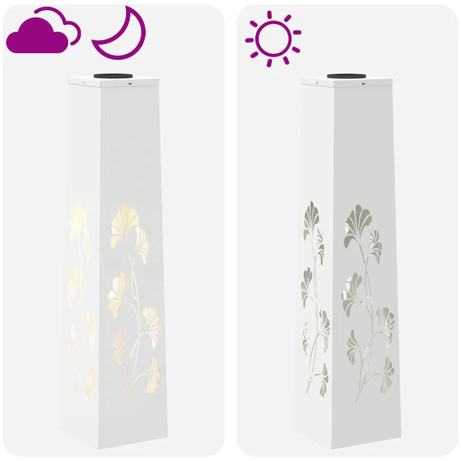Lumière de chemin LED solaire 2 pcs Blanc chaud 18 x 18 x 80 cm - 13