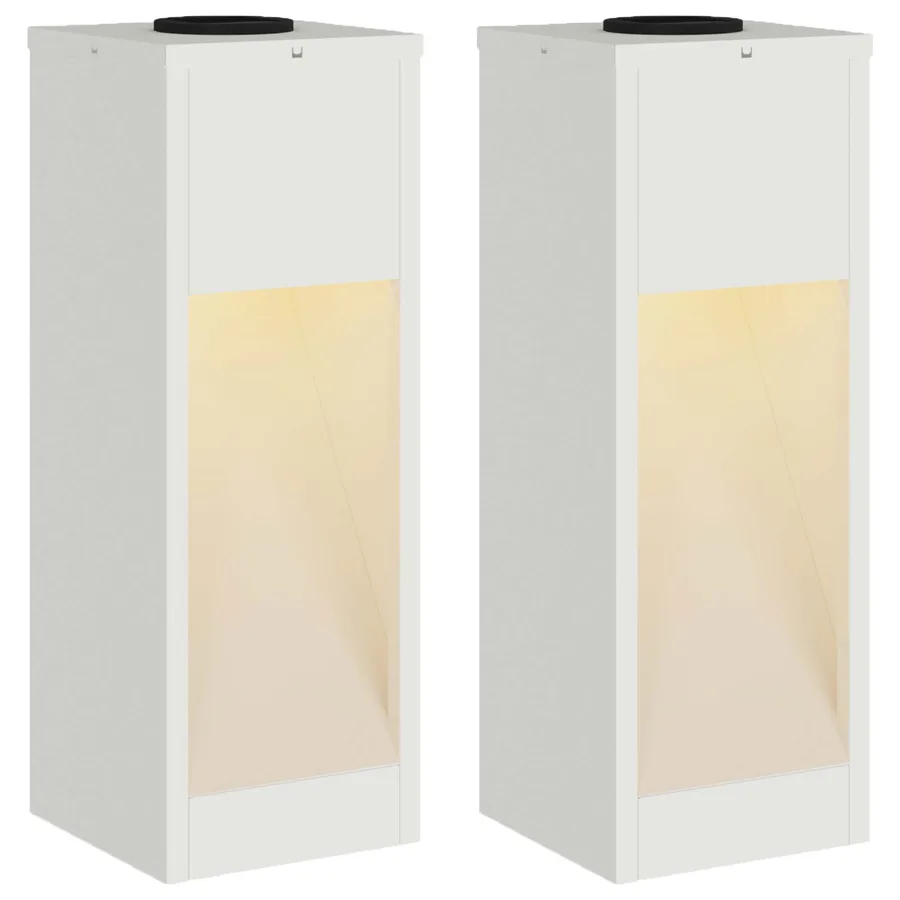 Lumière de Chemin LED Solaire 2 pcs Blanc chaud 18 x 18 x 50 cm - 2