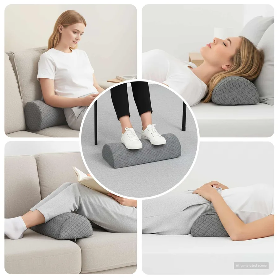 Coussin pour les jambes Géométrique Gris 52 x 20 x 11 cm