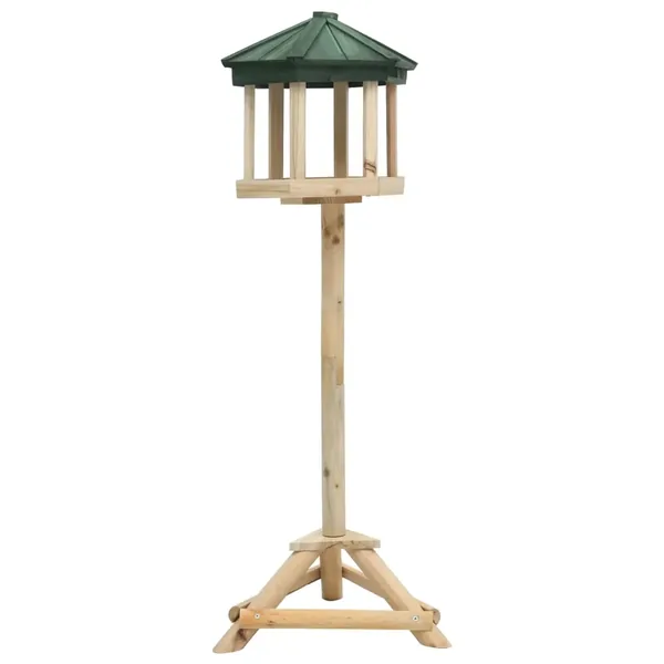 Mangeoire à oiseaux sur pied Bois de sapin 33x110 cm