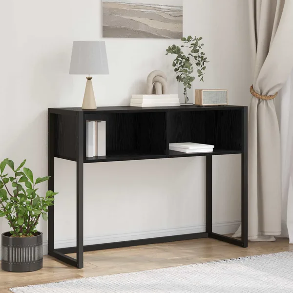 Table d'appoint Chêne noir 100 x 36 x 75 cm Bois d'ingénierie