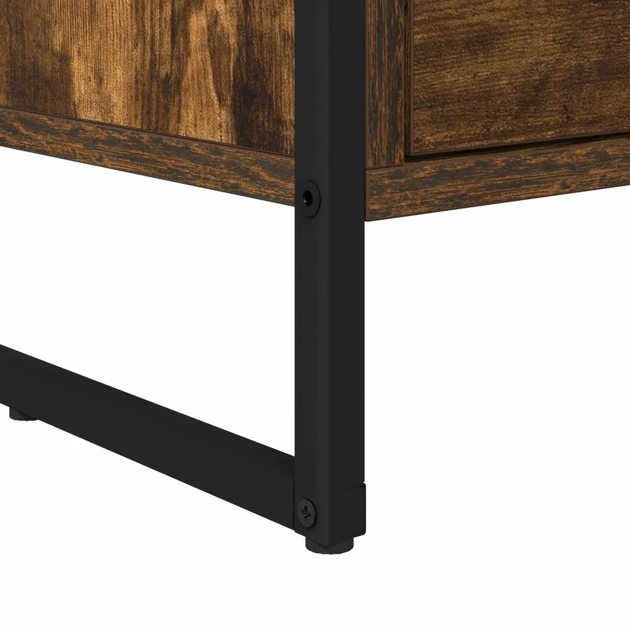 Table de chevet Chêne Fumé 39,5 x 30 x 50 cm Bois d'ingénierie - 10
