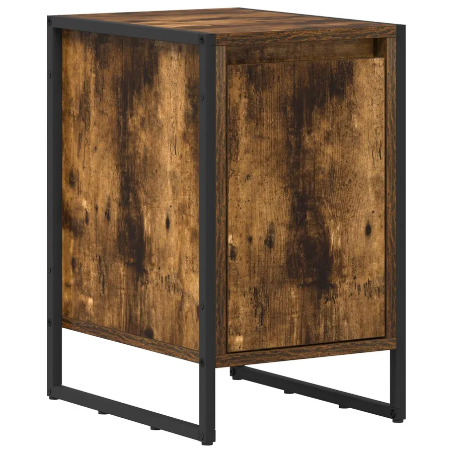Table de chevet Chêne Fumé 39,5 x 30 x 50 cm Bois d'ingénierie - 2