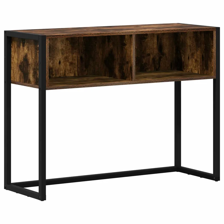 Table d'appoint Chêne Fumé 100 x 36 x 75 cm Bois d'ingénierie - 2