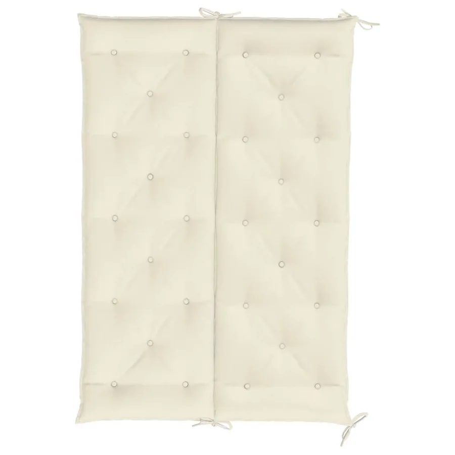 Coussin de banc de jardin blanc crème tissu oxford - 6