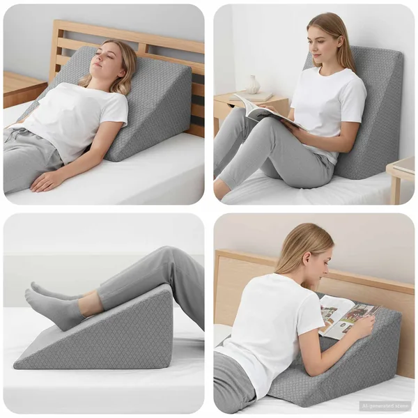 Coussin pour les jambes Uni Gris 60 x 50 x 30 cm